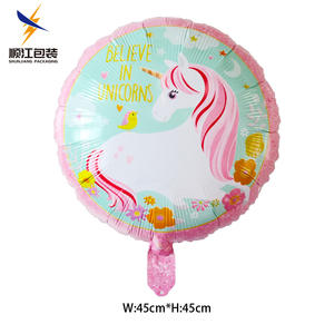بالونات قوس قزح يونيكورن 32 بوصة برقائق فويل رقم 1 أطفال وحيد القرن موضوع حفلة عيد ميلاد زينة حفل استحمام الطفل غلوبوس - Product Image 4