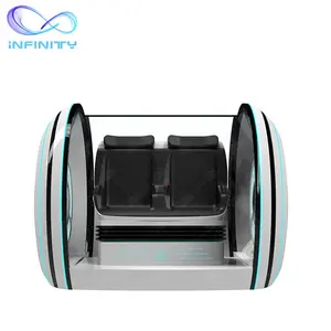 New Attractive Design 9D Vr Roller Coaster Game Machine Simulator Vr Walking Platform Game Double Seats With Low Price
