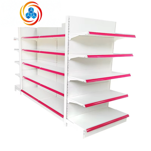 Étagères de présentation autoportantes réglables en acier inoxydable robustes et légères, double face ou simple face, pour supermarchés et commerces de détail - Product Image 1