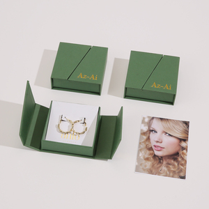 Luxury Modern Square Paper Jewelry Gift Packaging Personalized Logo Necklace <b>Storage</b> <b>Box</b> - Product Image 4
