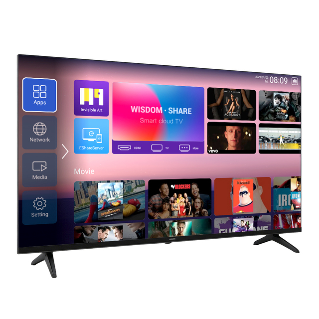 4K UHD Oled Tv Android Tv Ultra Thin LED TV with Voice Control WiFi Smart Mirroring Multi-Apps Home Smart Tv 55 Inch