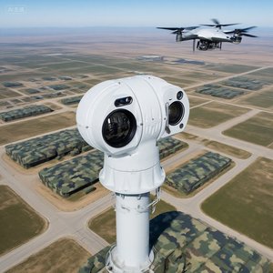 1-5km Drone Detector <span class=keywords><strong>Camera</strong></span> nhiệt từ xa quang điện phát hiện bàn xoay hồng ngoại tích hợp Cảnh Báo Sớm hệ thống phòng thủ - Product Image 1