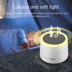 Máquina de ruido blanco bebé para dormir con luz nocturna/usb máquina de sonido portátil para niños, 9 no looping Hifi Nature Sounds Tim