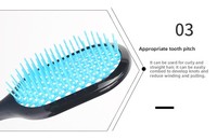 Brosse à cheveux magique YL personnalisée, petite, ovale, noire, avec poignée en plastique étanche, idéale pour salon et usage domestique, vente directe usine