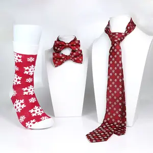 Série de chaussettes de cravate pour hommes de noeud papillon parent-enfant en gros