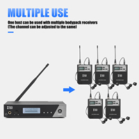 Système de monitoring intra-auriculaire sans fil XTUGA IEM1100 UHF 1 canal avec connecteur XLR métallique, réduction de bruit, design léger, garantie 1 an