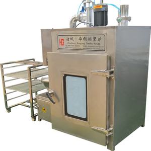 50kg/time小型商業用ソーセージスモークオーブンスモークベーコン製造機肉用スモークマシン - Product Image 2