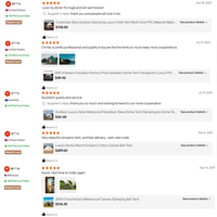 Dôme de glamping de luxe 5m toutes saisons, robuste et imperméable, pour camping familial et centres de villégiature