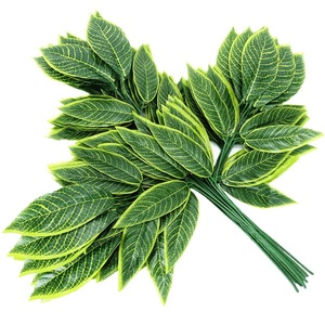 Rami di mango artificiali in offerta speciale, foglie finte per progetti di giardinaggio, decorazioni per <span class=keywords><strong>l</strong></span>'abbellimento paesaggistico - Product Image 4