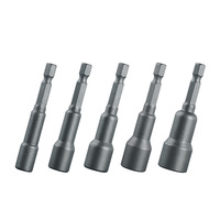 Ensemble d'adaptateurs de douilles 5 pièces 1/4 5/16 3/8 7/16 1/2 pouce Adaptateur de douille hexagonale magnétique pour tournevis hexagonal pour perceuse électrique