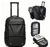 Sac à dos pour ordinateur portable avec chargement USB, serrure TSA, extensible, anti-odeurs, de qualité supérieure pour hommes