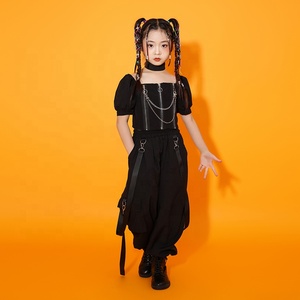 Trajes <span class=keywords><strong>para</strong></span> niños, <span class=keywords><strong>ropa</strong></span> de Hip Hop, camisetas sin mangas negras, camiseta, <span class=keywords><strong>ropa</strong></span> de calle, pantalones Cargo <span class=keywords><strong>para</strong></span> chicas adolescentes, traje de baile de Jazz, <span class=keywords><strong>ropa</strong></span> de exhibición - Product Image 2
