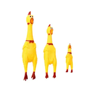 Mainan Ayam Jeruji, Mainan Anjing Ayam Karet Hewan Peliharaan 17Cm 41Cm 30Cm