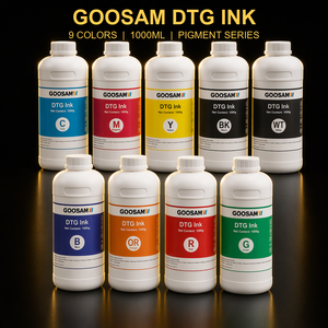 ชุดหมึกพิมพ์ DTG ยี่ห้อ Goosam 9 สี ใช้ได้กับเครื่องพิมพ์ XP600 I1600 I3200 L1800 คุณภาพสูง จำหน่ายราคาส่ง - Product Image 1