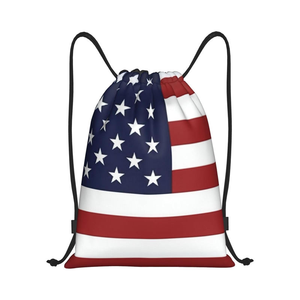 Football Fan Country <strong>Flag</strong> Drawstring Bag Patriotic String Backpack Gym Sports Yoga Dance Hiking Travel Bags for Gift - Product Image 3