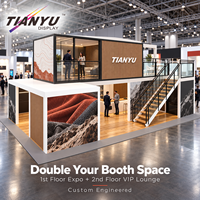 Stand de salon professionnel modulaire personnalisé de luxe TIANYU, stand de convention à double étage, salon VIP pour conférences, aménagement d'événements
