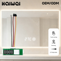 Interrupteur tactile à détection ABS 1-6mm DC12V 5A 60W avec mémoire CCT et température automatique pour miroir de salle de bain LED