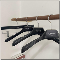 Percha de plástico con clip de metal para pantalones, Perchero de ropa de color personalizado, barato, gran oferta
