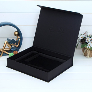 Cajas de regalo de embalaje de cartón rígido en forma de <span class=keywords><strong>libro</strong></span> <span class=keywords><strong>azul</strong></span> de lujo papel Kraft inserto de espuma EVA Hardware afeitadora embalaje de crema de afeitar - Product Image 6