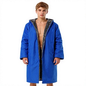 Unisex Swimming Parka <b>Waterproof</b> Windproof <b>Long</b> Coat Fleece Lined Swim Team Training <b>Jacket</b> Hot Selling Sublimation Parka - Product Image 1