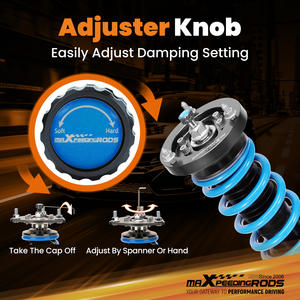 Maxpeedingrods Kit Amortisseurs Combinés Filetés à Amortissement Réglable 24 Voies pour <span class=keywords><strong>BMW</strong></span> Série 3 <span class=keywords><strong>E46</strong></span> 316i 318i 325i 328i 330i 323i 325i <span class=keywords><strong>318d</strong></span> 320d - Product Image 5