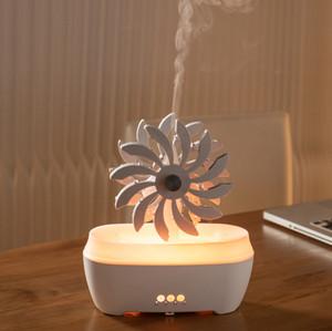 2024 nuova innovazione unica diffusore di aromaterapia mulino a vento yogo rilassare luce colorata umidificatore d'aria olio essenziale diffusore di aroma - Product Image 6