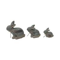 Ensemble de table à manger d'extérieur pour les décorations de fête des enfants de Pâques avec lapin en céramique cadeaux de Pâques décoratifs