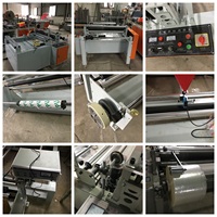 Machine de pliage et de rembobinage de film plastique à fonction de soufflet inférieur pour la fabrication de sacs de vêtements et de sacs à pain, à fonctionnement stable