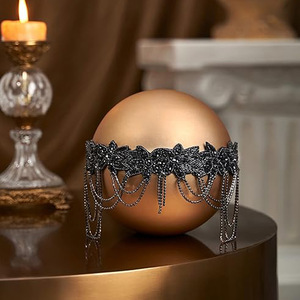 Serre-tête à pampilles noires perlées style Charleston des années 20 pour fête <span class=keywords><strong>Gatsby</strong></span> ou costume d'Halloween - Product Image 4