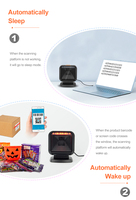Syble – nouveau Scanner de codes-barres omnidirectionnel 2D de bureau, lecteur de codes QR de paiement de caissier, XB-PS80H