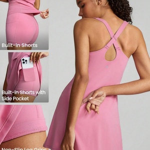 Vestido Ligero de Verano Antideslizante con Pantalones Cortos Integrados y Bolsillo, para Pickleball, Fitness, Yoga y Tenis de Bajo Impacto - Product Image 2