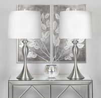 Lampe de table LED E14 moderne élégante en argent flexible à succès pour la décoration de la maison Salon
