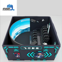 Cinéma Dôme Volant 7D Théâtre 360 Degrés Rotation Écran Dôme Simulateur de Vol Cinéma VR 5D 9D 12D avec Sièges Dynamiques