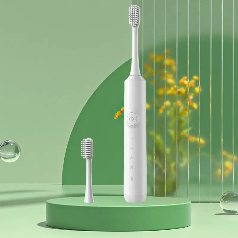 Brosse à dents électronique à vibration ultrasonique écologique pour adultes, brosse à dents de voyage de marque privée, brosse à dents électrique à poils souples