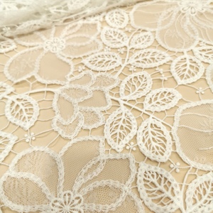 2024 Hot Selling Item <strong>Heavy</strong> Industry Water-soluble <strong>Lace</strong> French Luxury Wedding <strong>Lace</strong> Swiss Guipure Dress <strong>Lace</strong> <strong>Fabric</strong> - Product Image 2