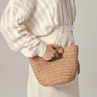 Sac fourre-tout mini en raphia tressé fait main, sac à bandoulière de luxe en paille tissée pour femme avec sangle en cuir, grande capacité, idéal pour l'été et la plage