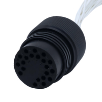 Connecteur aérospatial haute intensité en acier inoxydable pour eaux profondes, étanche, 4 broches, mâle et femelle, norme IP68