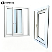 Ventana Corredera de Plástico con Riel Deslizante Suave, Fácil Operación, Marco de PVC para Proyectos de Construcción Residenciales y Comerciales