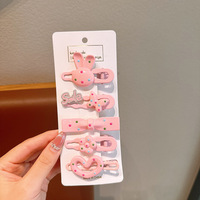 Barrettes pour cheveux de fille, motif chaton mignon, en plastique, faites à la main, dessin animé, accessoires pour franges de bébé