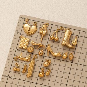 คอลเลคชั่นเลดี้บิวตี้ไวบ์ส |   จี้สแตนเลสสตีลเคลือบทอง 18K PVD |   จี้รูปกระเป๋าถือรูปหัวใจสำหรับทำเครื่องประดับ DIY - Product Image 2