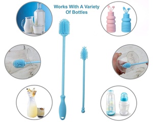 Ensemble de brosses de nettoyage de voyage en silicone personnalisées pour tout-petits avec <span class=keywords><strong>biberon</strong></span> et <span class=keywords><strong>tétine</strong></span> d'allaitement - Product Image 2