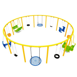 Altalena a luna per bambini popolare e virale con luci a LED - Combinazione di sedie a dondolo per parco giochi da esterno resistente alle intemperie - Product Image 2