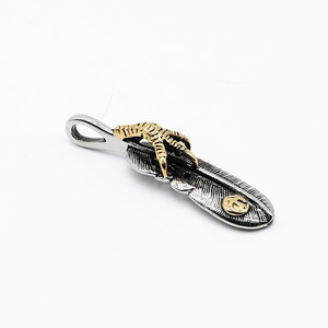 สร้อยคอจี้ขนนก yunnique เครื่องประดับสแตนเลส unisex กับกรงเล็บไก่ออกแบบ tghp 0566 - Product Image 5
