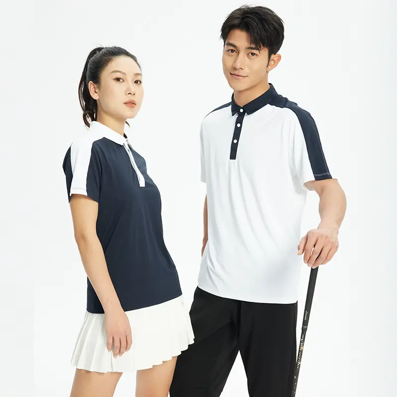 Camiseta polo de golfe personalizada para homens e mulheres, camiseta polo de algodão em branco para sublimação, roupas de tênis