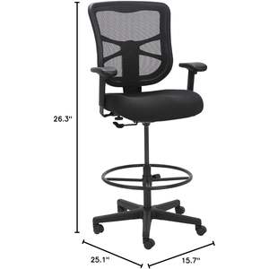 Chaise de bureau Alera ALE Elusion Series en maille noire - Product Image 3