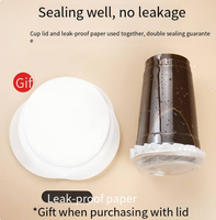 Tapa Desechable Antiderrames con Papel Sellador para Vasos de 98mm, Doble Sellado para Té de Burbujas, Café Helado y Limonada