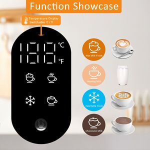 Mousseur à lait électrique 5-en-1, mousseur à lait vapeur détachable en acier inoxydable, machine à chocolat chaud automatique - Product Image 5