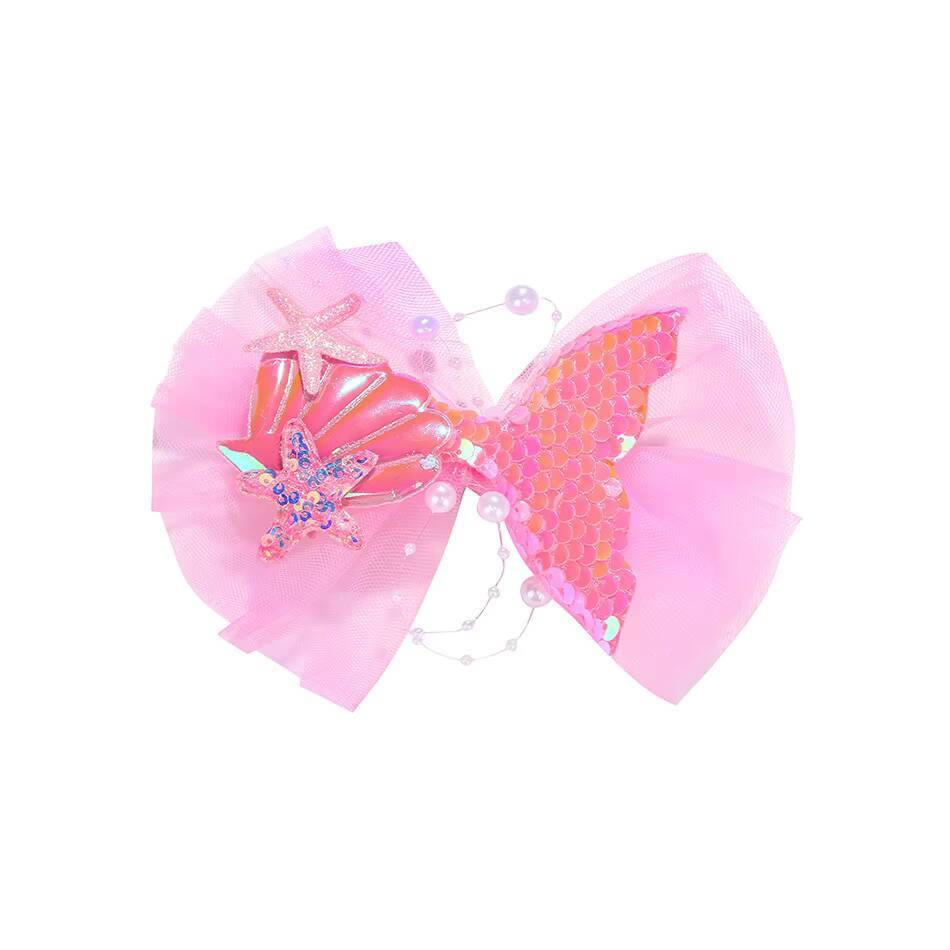 Barrette à cheveux en dentelle rose