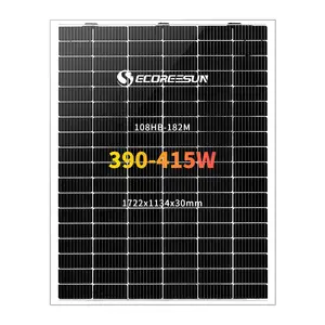 EcoReesun 10BB Perc半切电池182毫米108电池红色太阳能电池板系统家用光伏立面经济高效