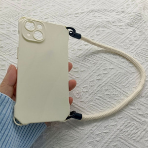 Correa de teléfono tejida protectora de Cuatro Esquinas, <span class=keywords><strong>funda</strong></span> de teléfono de TPU suave para <span class=keywords><strong>iPhone</strong></span> 16 15 Plus 14 13 12 <span class=keywords><strong>11</strong></span>, <span class=keywords><strong>funda</strong></span> decorativa <span class=keywords><strong>con</strong></span> cordón - Product Image 2